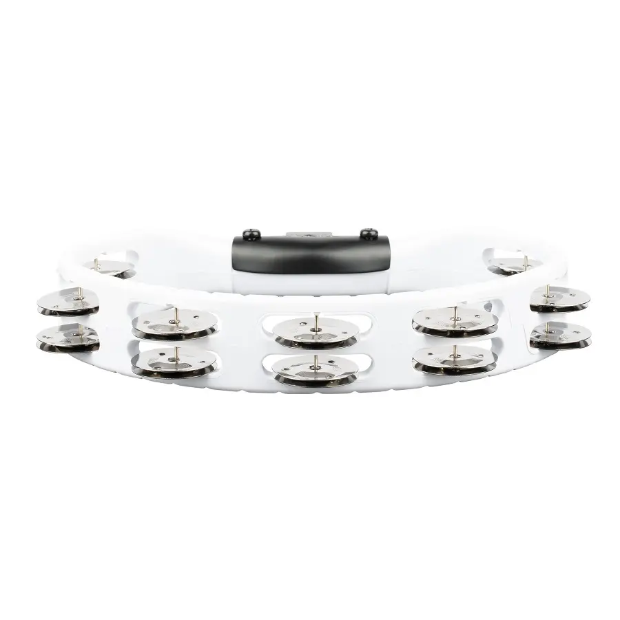 Meinl HTMT2WH Headliner Drum Tamburin 2 rows, White 