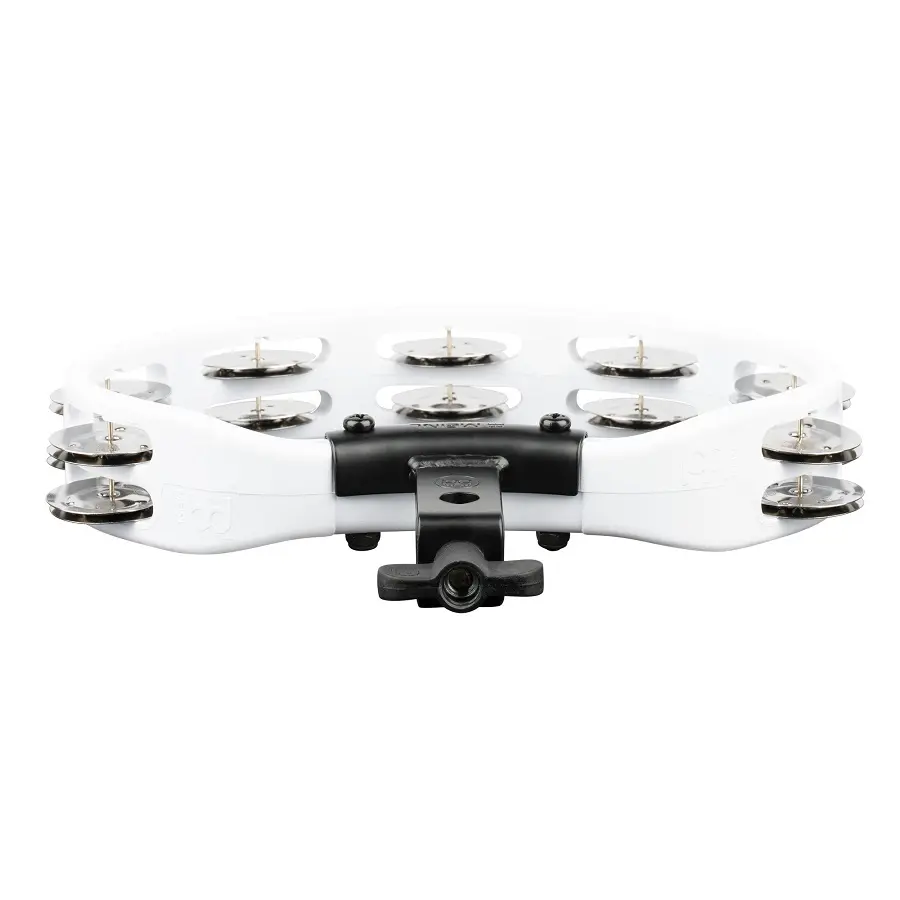 Meinl HTMT2WH Headliner Drum Tamburin 2 rows, White 