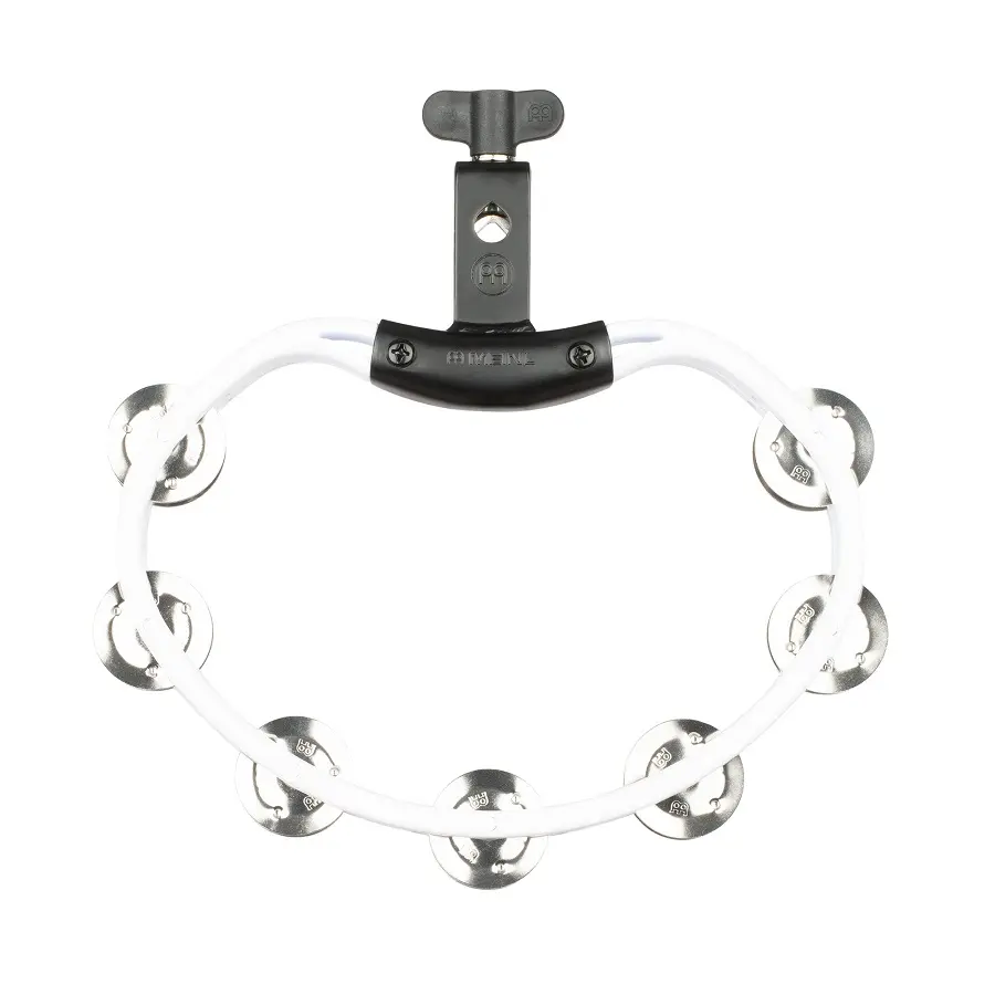 Meinl HTMT2WH Headliner Drum Tamburin 2 rows, White 