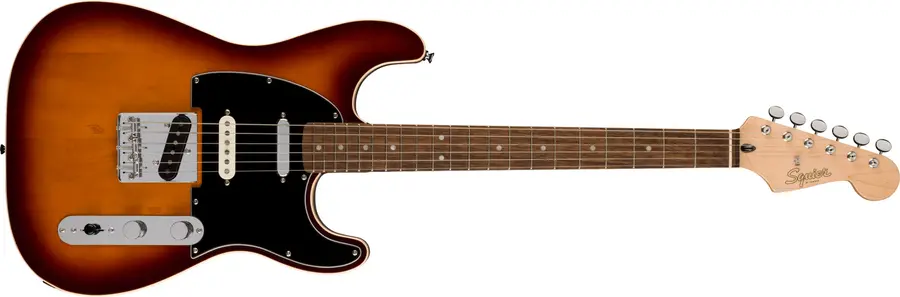 Squier Paranormal Custom Nashville Strat Chocolate 2-Color Sunburst, Laurel 