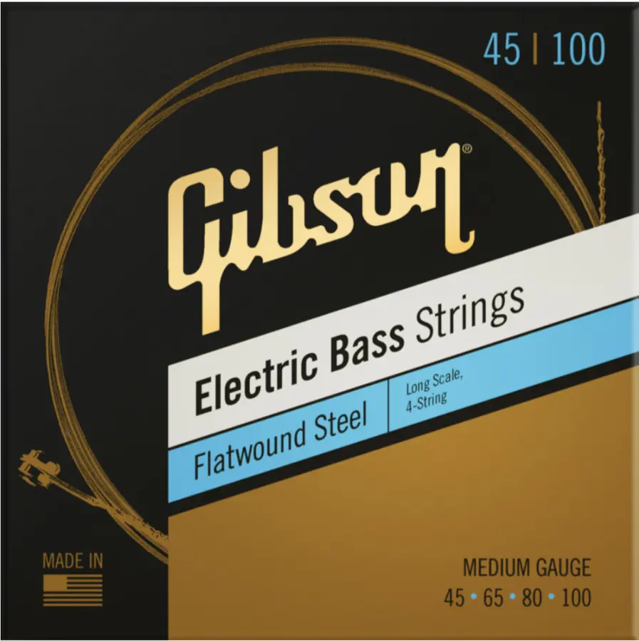 Gibson S&A Long Scale Flatwound (045-100) EB Strings Medium 