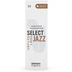 D'Addario Woodwinds ORRS05BSX3S 5-pk 3S Org. Select Jazz Un-Filed Baritone-sax