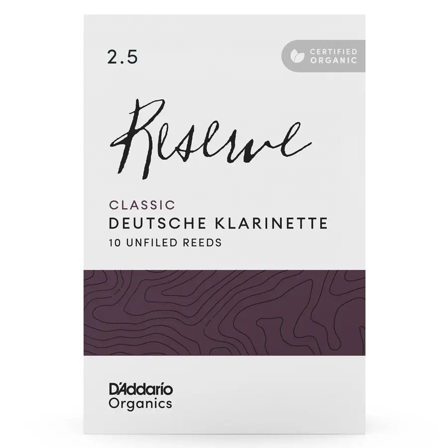 D'Addario Woodwinds ORCR1025D 10-pk 2.5 Org. Reserve Classic German klar 