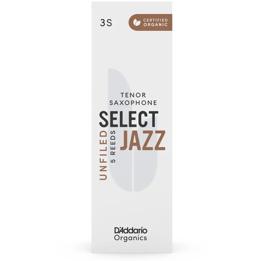 D'Addario Woodwinds ORRS05TSX3S 5-pk 3S Org. Select Jazz Un-Filed Tenor-sax 