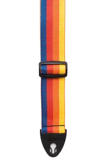 D'Andrea 2" Polyweb Guitar Strap Rainbow w/ Ace-Lock