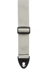 D'Andrea 2" Polyweb Guitar Strap Silver w/ Ace-Lock