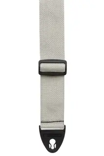 D'Andrea 2" Polyweb Guitar Strap Silver w/ Ace-Lock