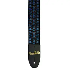 D'Andrea 2" Woven Guitar Strap Tapestry Hootenanny, Blue