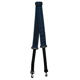 D'Andrea Banjo Strap - Woven Tapestry w/ Swivel Hooks, Blue