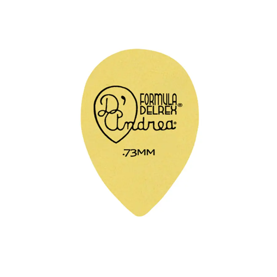 D'Andrea Delrex 358 - 0,73 Medium Yellow, Riffle Pack plekter 72-pakning 