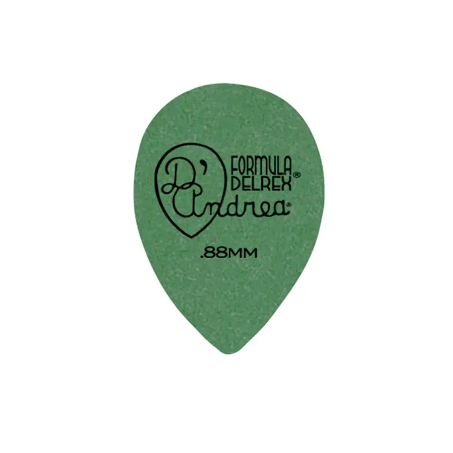 D'Andrea Delrex 358 - 0,88 Medium Heavy Green, Riffle Pack plekter 72-pakning 