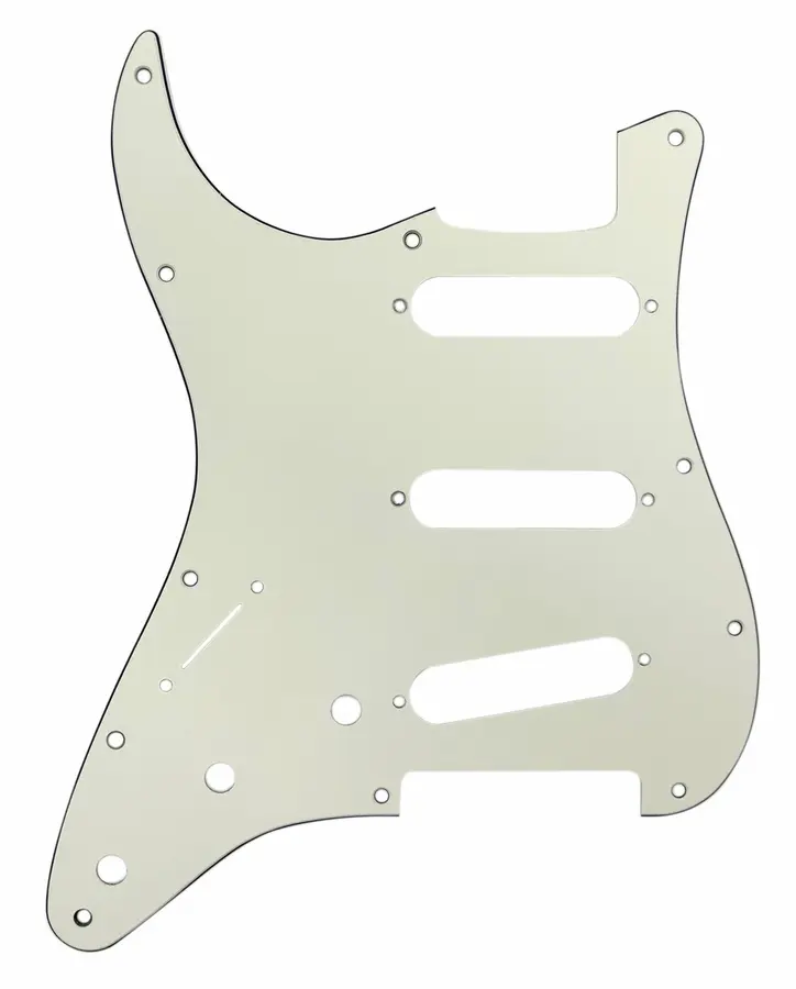 D'Andrea ST-Style SSS 3-ply Pickguard LEFT Parchment/Black/Parchment 