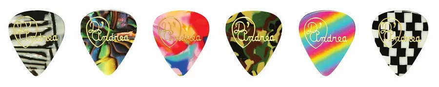D'Andrea Wild Celluloid 351 Sett av assorterte plekter 432-pakning 