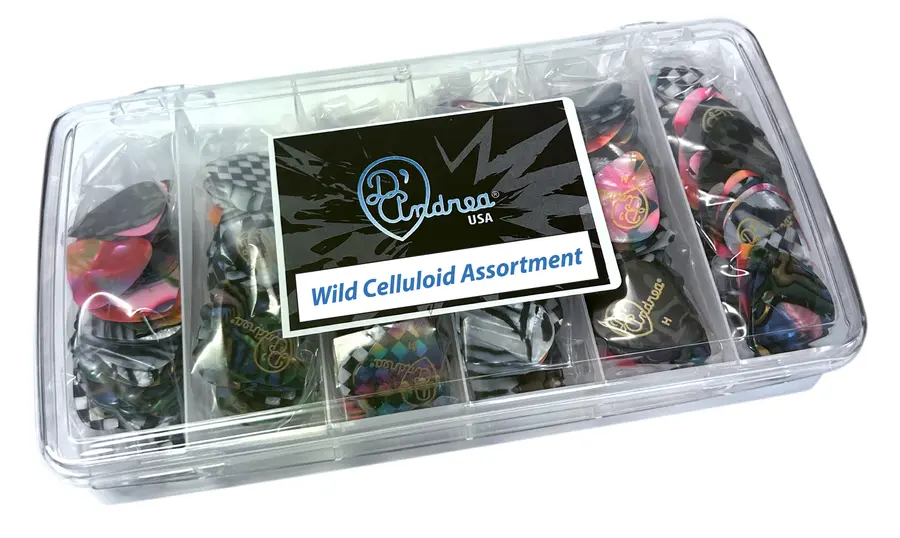 D'Andrea Wild Celluloid 351 Sett av assorterte plekter 432-pakning 