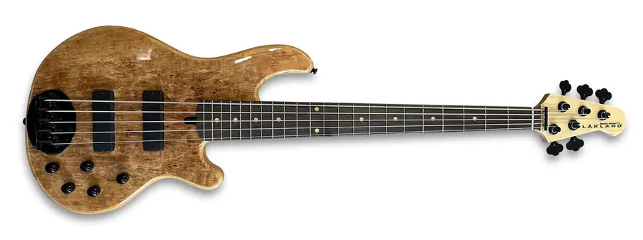 Lakland Skyline 55-01 Deluxe Bass 5-Str Spalted Maple Top, Natural Gloss 