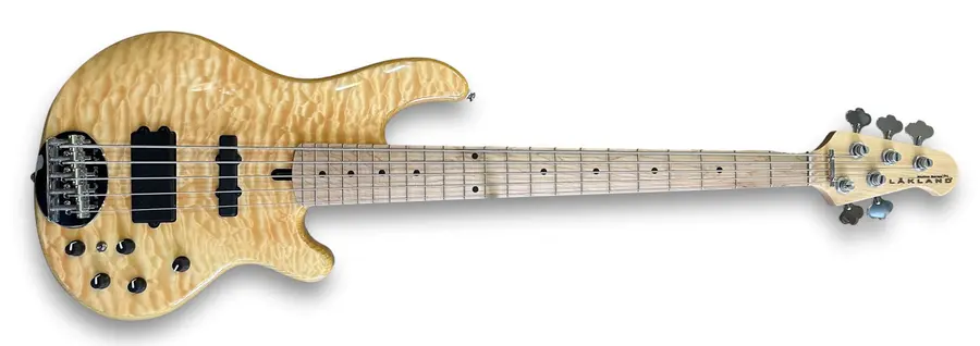 Lakland Skyline 55-02 Deluxe Bass 5-Str Quilted Maple Top, Natural Gloss 