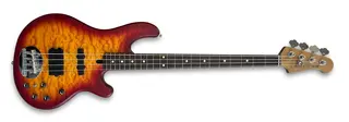 Lakland Skyline 44-02 Deluxe Bass 4-Str Quilted Maple Top, Cherry Burst Satin