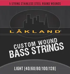 Lakland Custom Wound Stainless Steel (040-128) 5-String, Light
