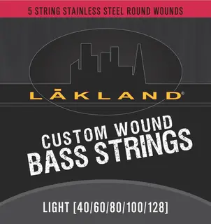 Lakland Custom Wound Stainless Steel (040-128) 5-String, Light