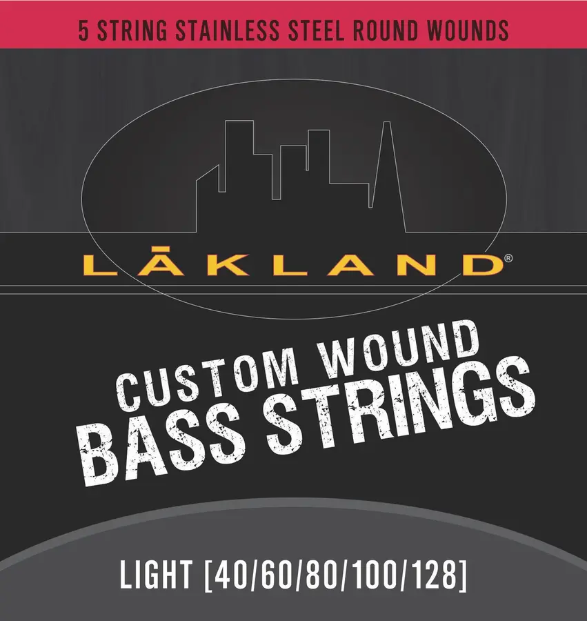 Lakland Custom Wound Stainless Steel (040-128) 5-String, Light 