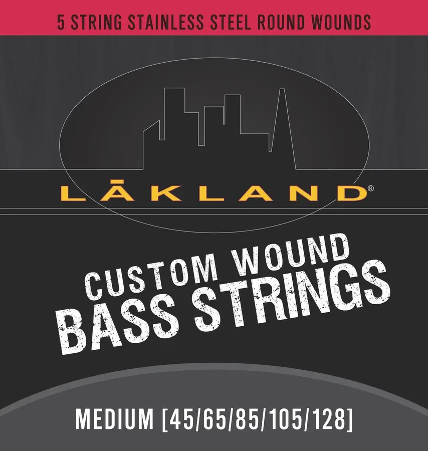 Lakland Custom Wound Stainless Steel (045-128) 5-String, Medium 