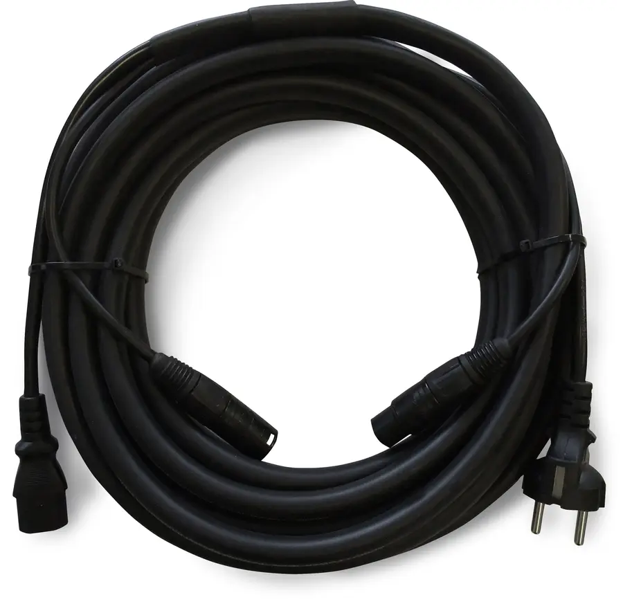 LEEM AIEC-7.5m Schuko han/XLR hun - IEC60320/XLR han 