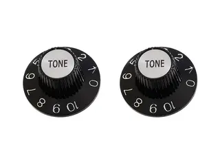 AP PK-3242-023 "Witch hat" tone knobs Black, fits USA split shaft pots (Qty 2)