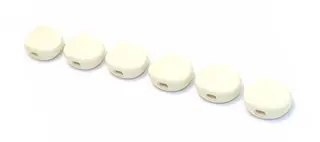 AP TK-7710-025 Plastic Oval Buttons White (Qty 6)