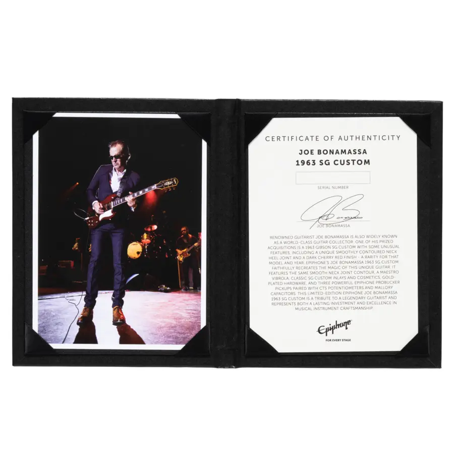 Epiphone Joe Bonamassa 1963 SG Custom Dark Wine Red 