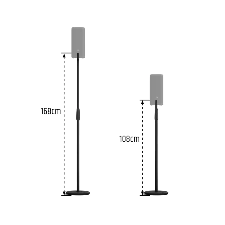 LD Systems DAVE 10 G4X STAND Høyttalerstativ rund base, DAVE 10 G4X 