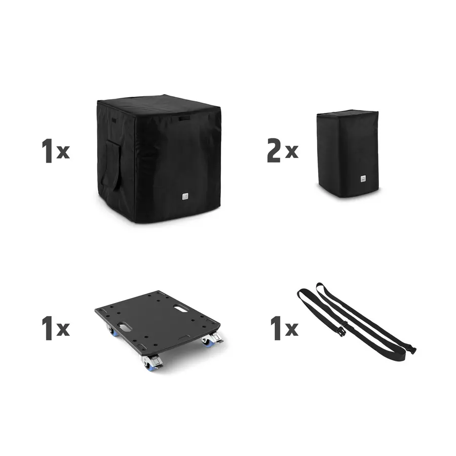 LD Systems DAVE 12 G4X BAG SET Transportsett med rullebrett og cover 