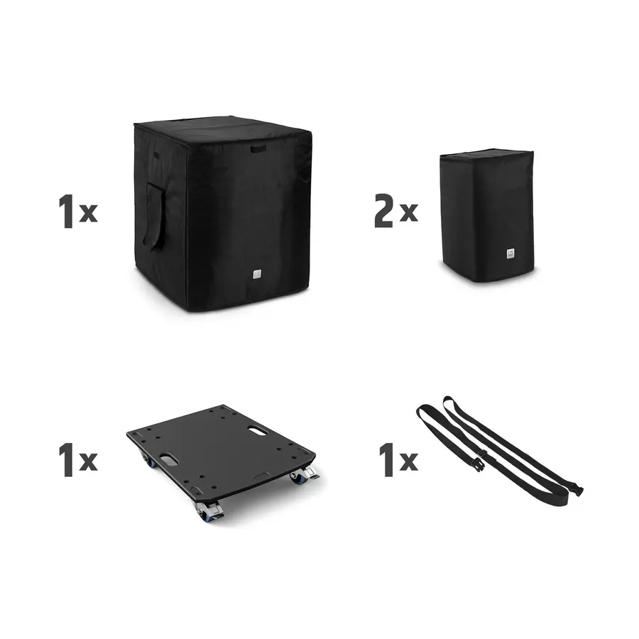 LD Systems DAVE 15 G4X BAG SET Transportsett med rullebrett og cover 