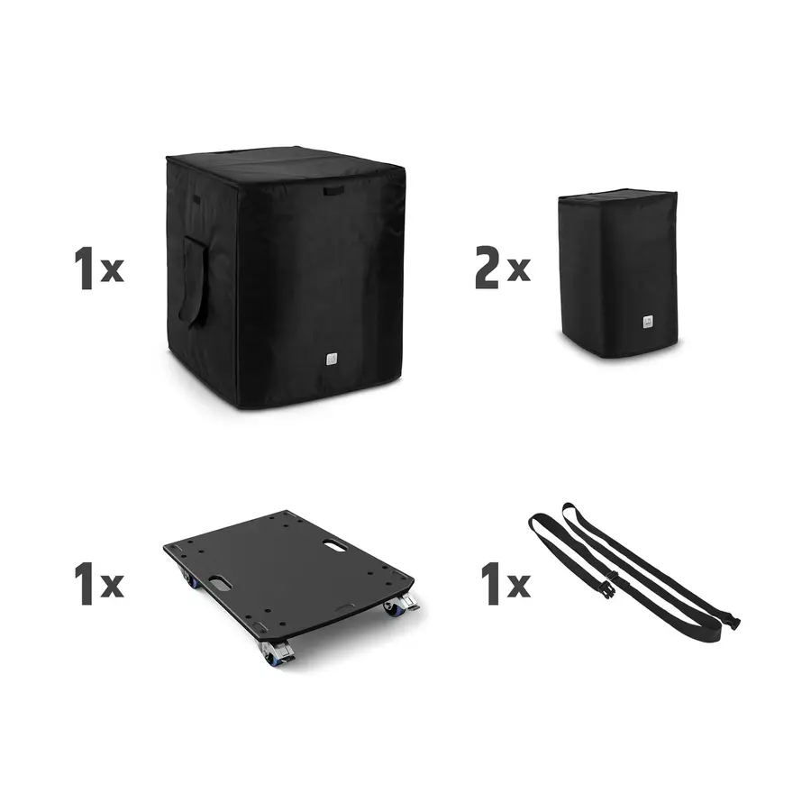LD Systems DAVE 18 G4X BAG SET Transportsett med rullebrett og cover 