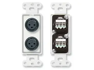 RDL Termineringsplate 2x XLR3F US-veggboks, Phoenix type