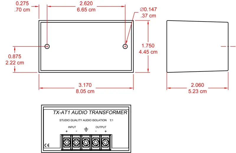 RDL Transformator 1:1 Linjenivå Skruterminering Max+22dBu 