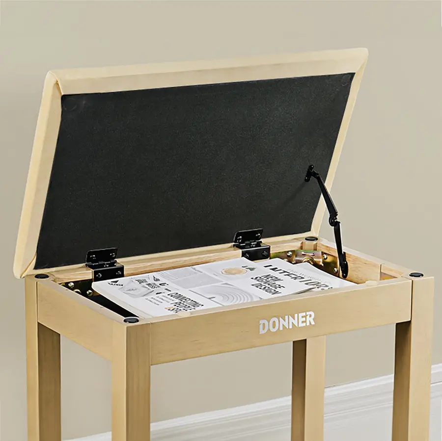 Donner Bench pianokrakk beige 