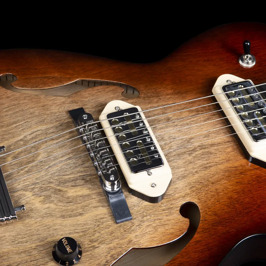 Godin 5th Ave TL Vintage Burst HG Gold Foil Dogear 
