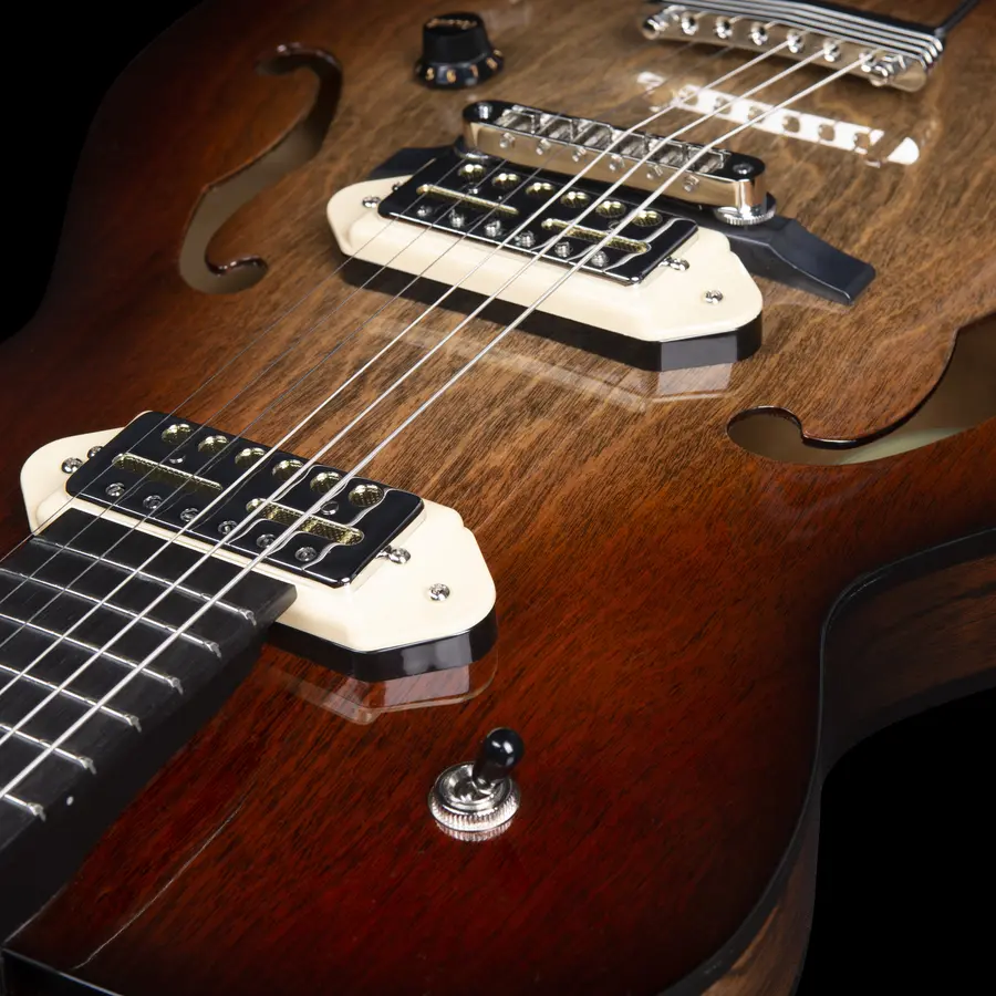 Godin 5th Ave TL Vintage Burst HG Gold Foil Dogear 