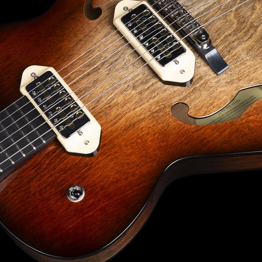 Godin 5th Ave TL Vintage Burst HG Gold Foil Dogear 