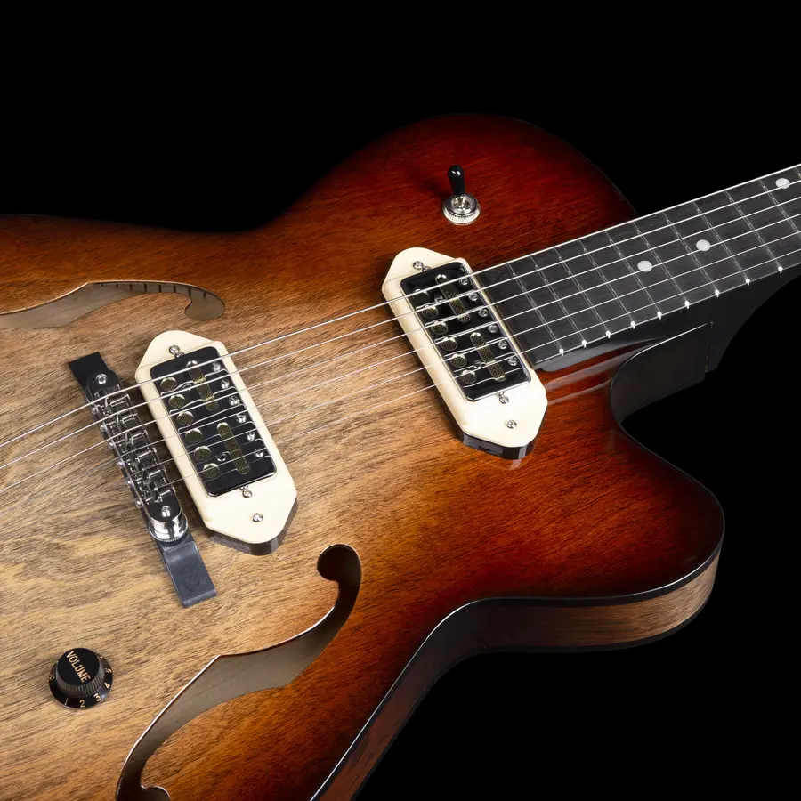 Godin 5th Ave TL Vintage Burst HG Gold Foil Dogear 