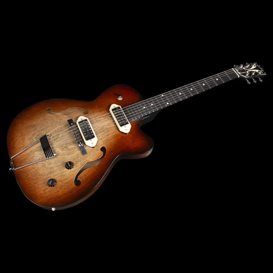 Godin 5th Ave TL Vintage Burst HG Gold Foil Dogear 