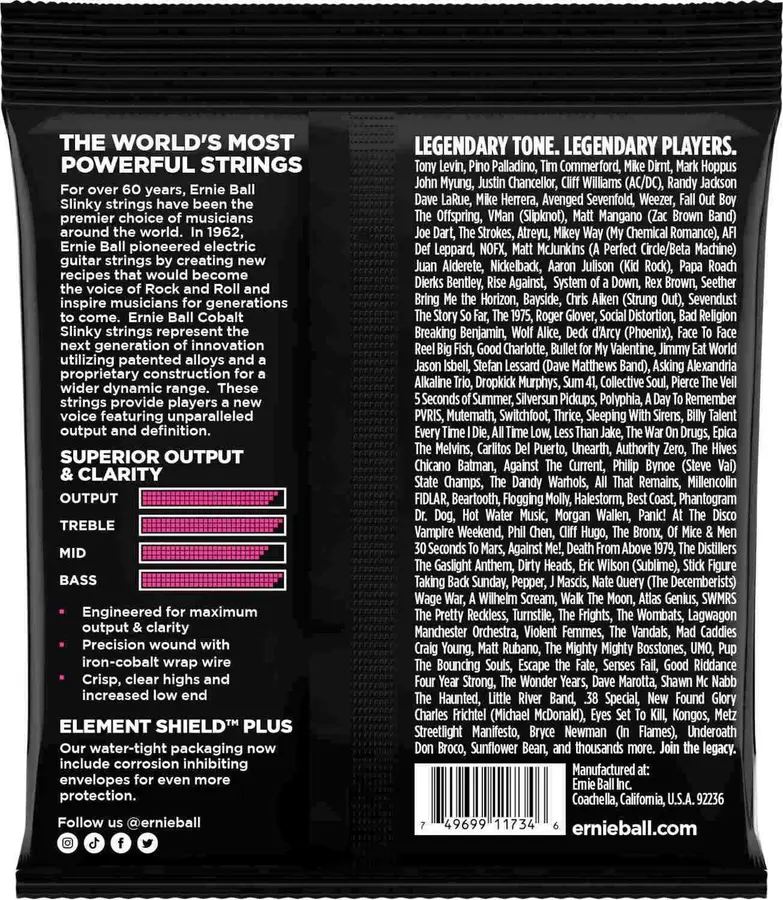 Ernie Ball 2737 Cobalt Super Slinky Bass (040-125) 5-strengers 