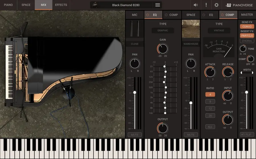 IK Multimedia Pianoverse [Download] Black Diamond B280 