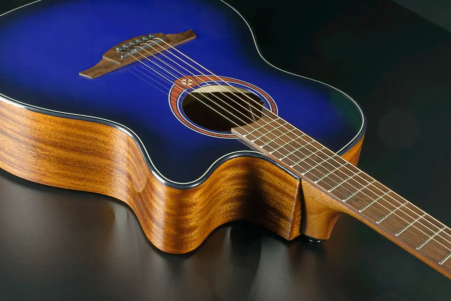 LAG T-BLUE Tramontane Dreadnought Cutaway Acoustic-Electric Blue Burst 