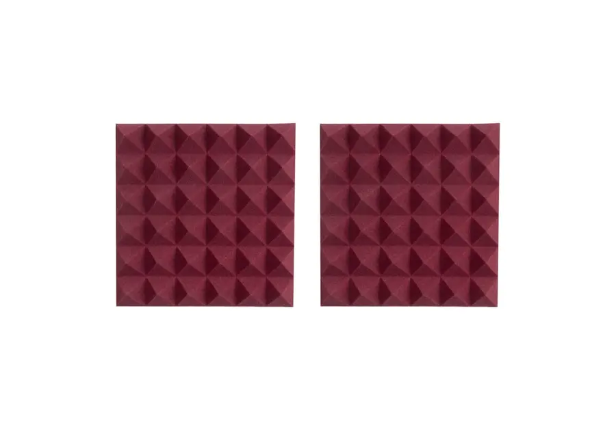 Gator Frameworks GFW-ACPNL1212PBDY-2PK 2 Pack of Burgundy 12x12" Acoustic Panel 
