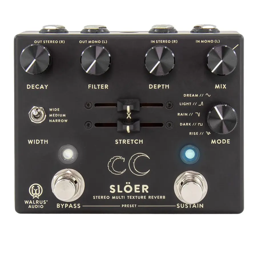 Walrus Audio Slöer Black Stereo Ambient Reverb Black 
