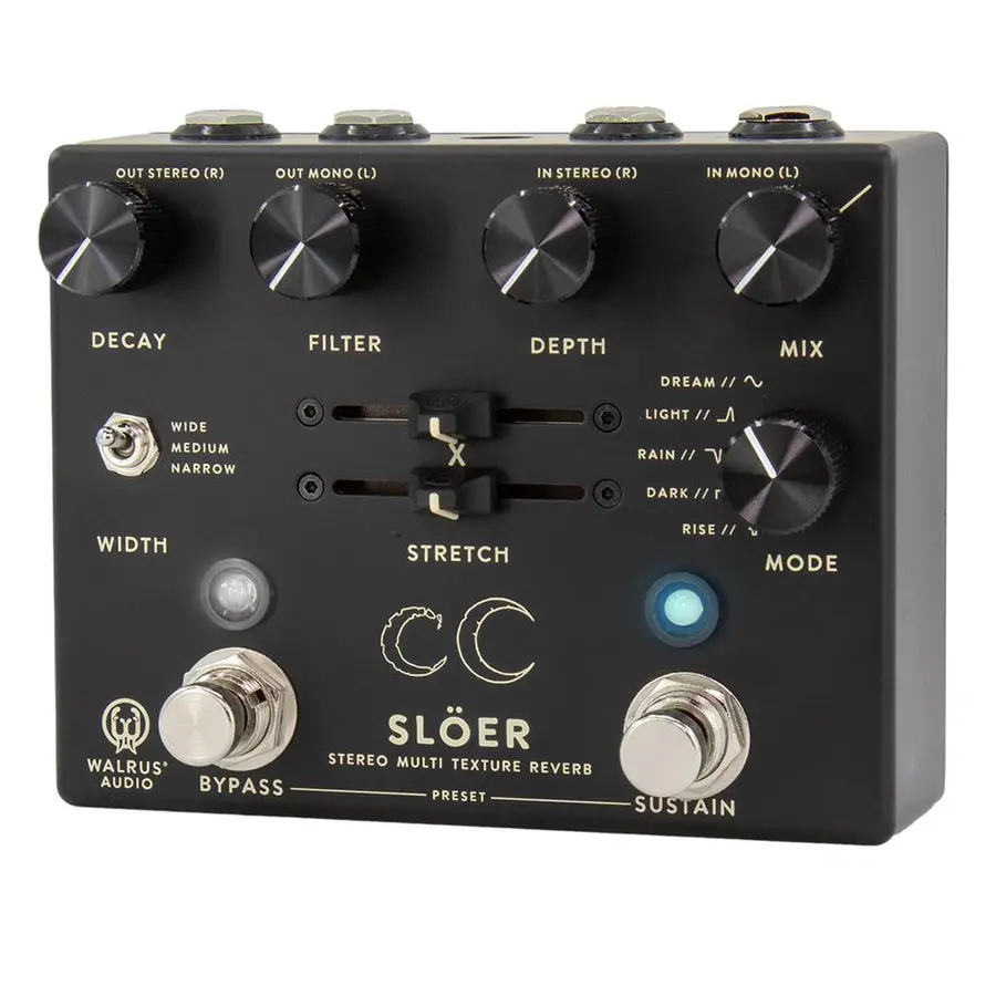 Walrus Audio Slöer Black Stereo Ambient Reverb Black 