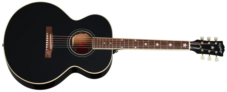 Epiphone J-180 LS Ebony Med hardcase 