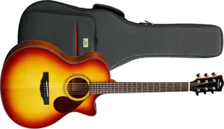 Kepma Guitars Solid Top F0 Cherry Burst Grand Auditorium Ak.gitar