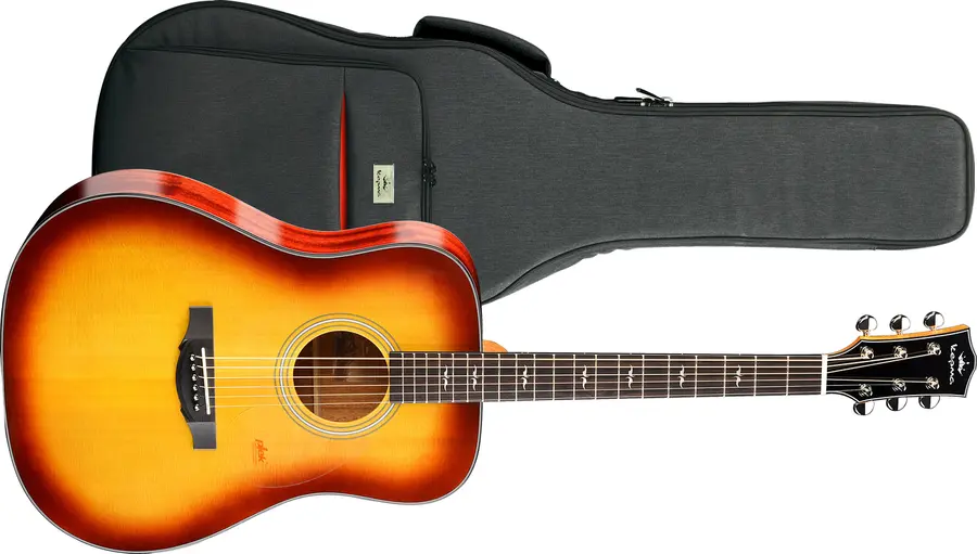 Kepma Guitars Solid Top F1 Cherry Burst Dreadnought Ak.gitar 